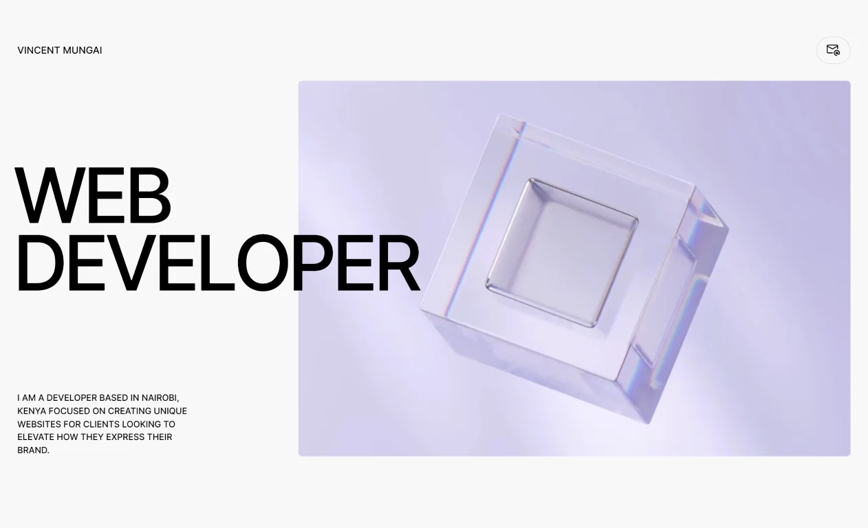 Vincent's Portfolio website image